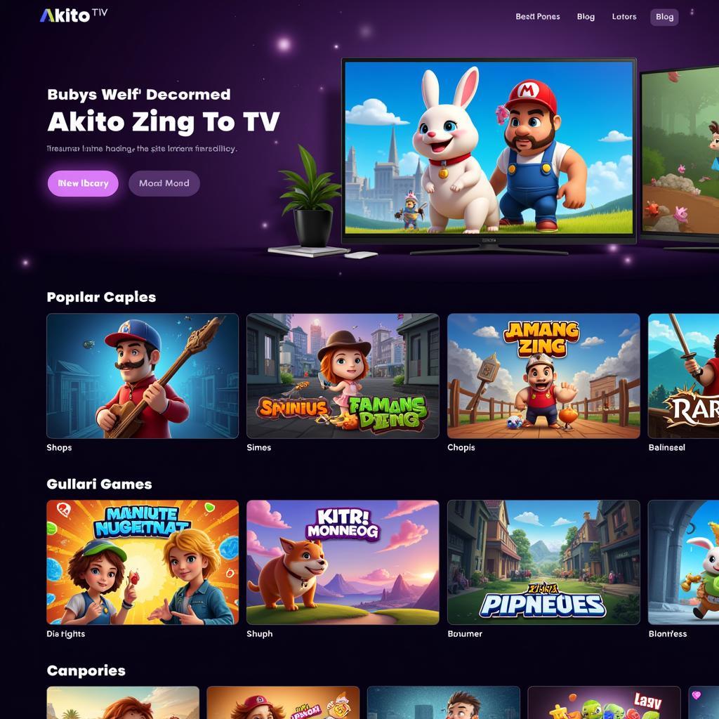 Giao diện Akito Zing TV