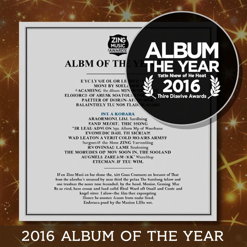 Album chiến thắng ZMA 2016