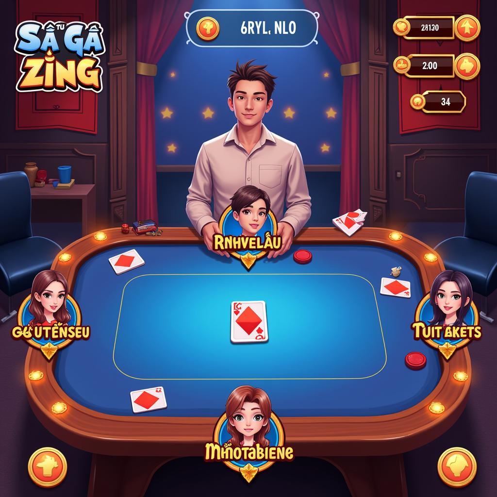 Giao diện game Anh Đầu Sà Gì Zing