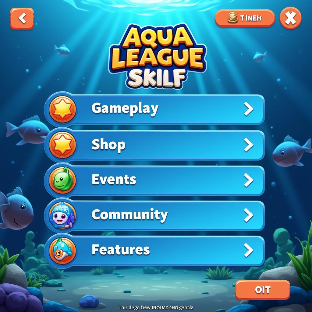 Giao diện game Aqua League Zing.vn