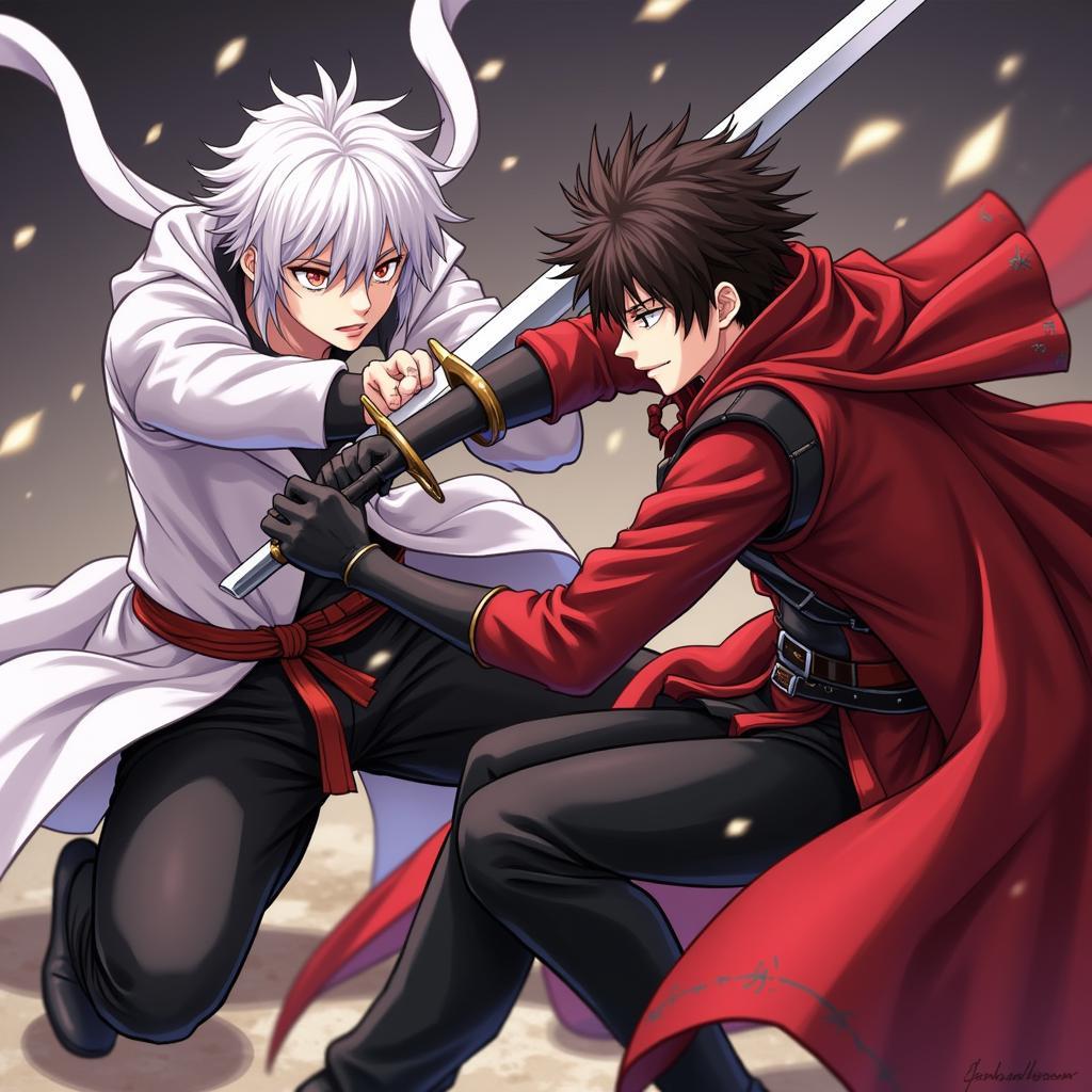 Archer và Shirou đối đầu trong Fate Stay Night Unlimited Blade Works