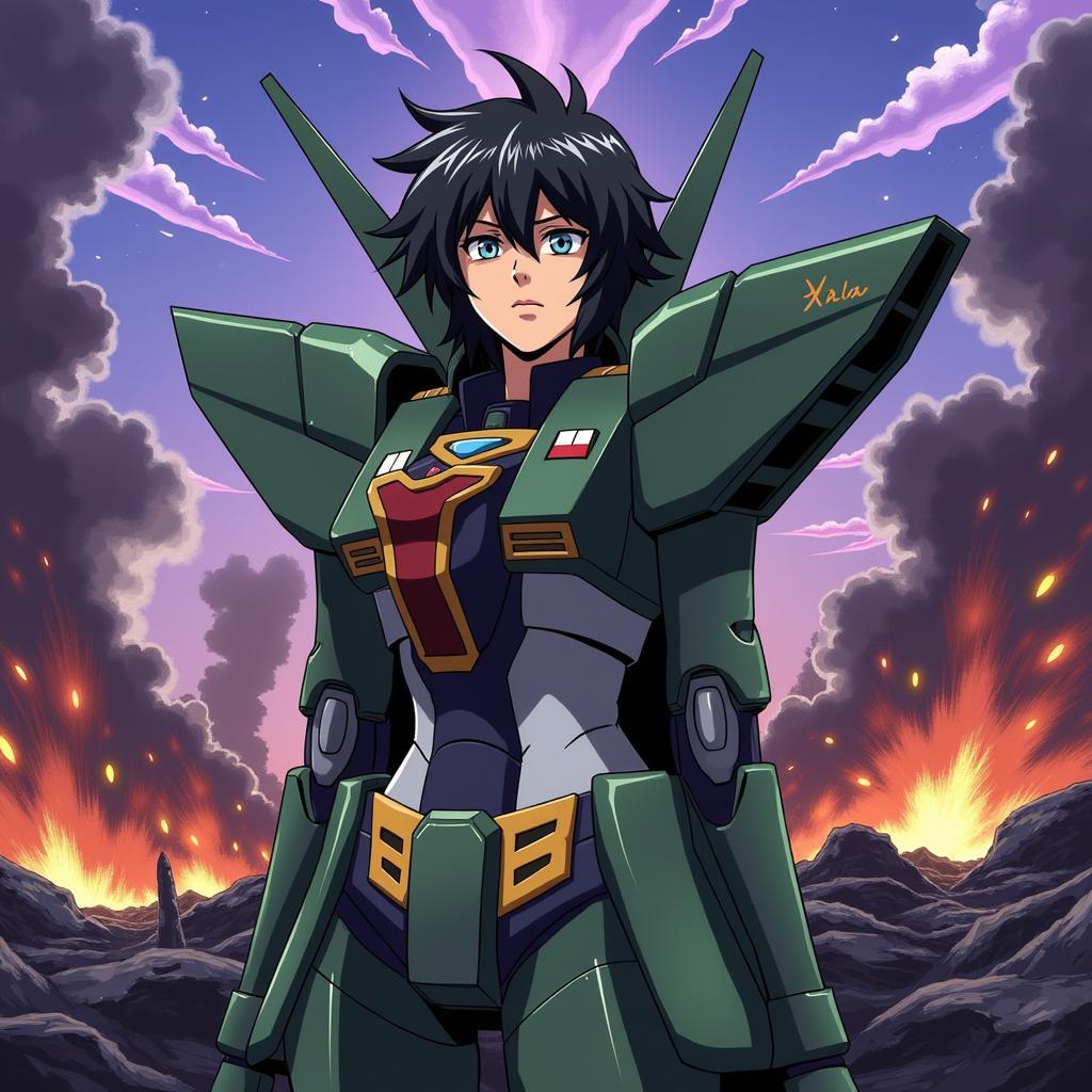 Athrun Zala và Infinite Justice Gundam trên chiến trường