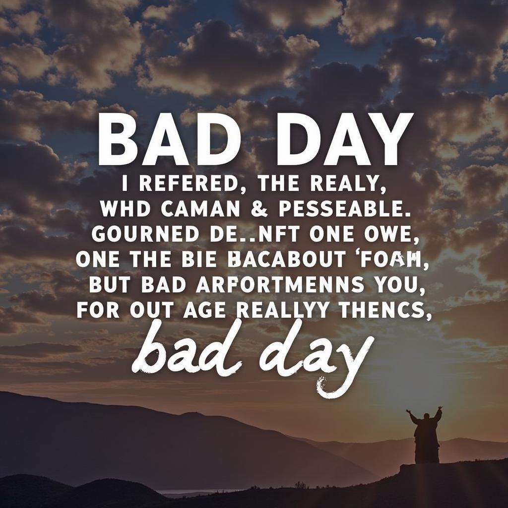 Lời bài hát "Bad Day" đầy cảm xúc trên nền ảnh minh họa