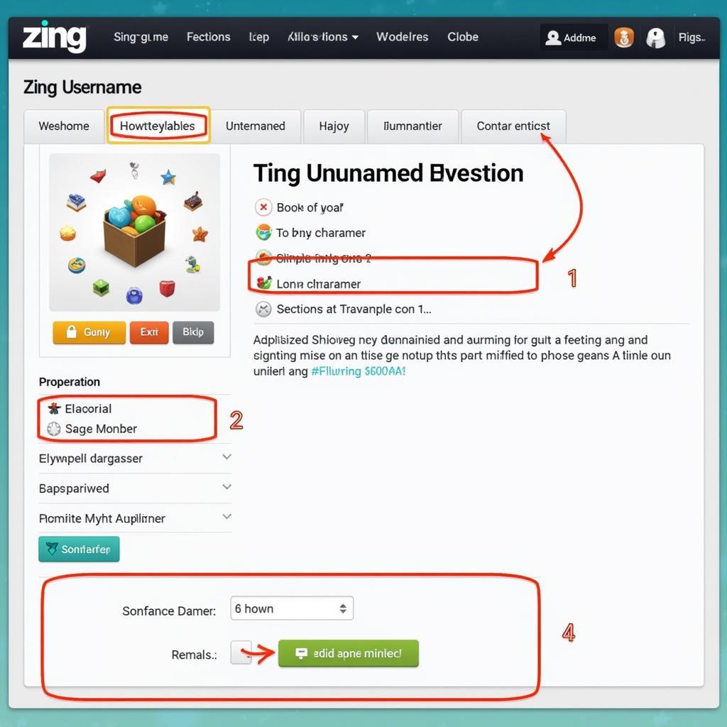 Bảng Kí Tự Zing Game