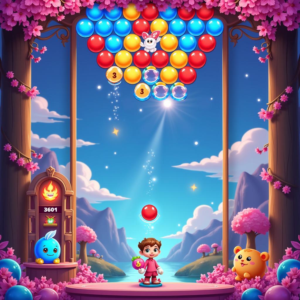 Giao diện game Beautiful Michel Bubble Zing