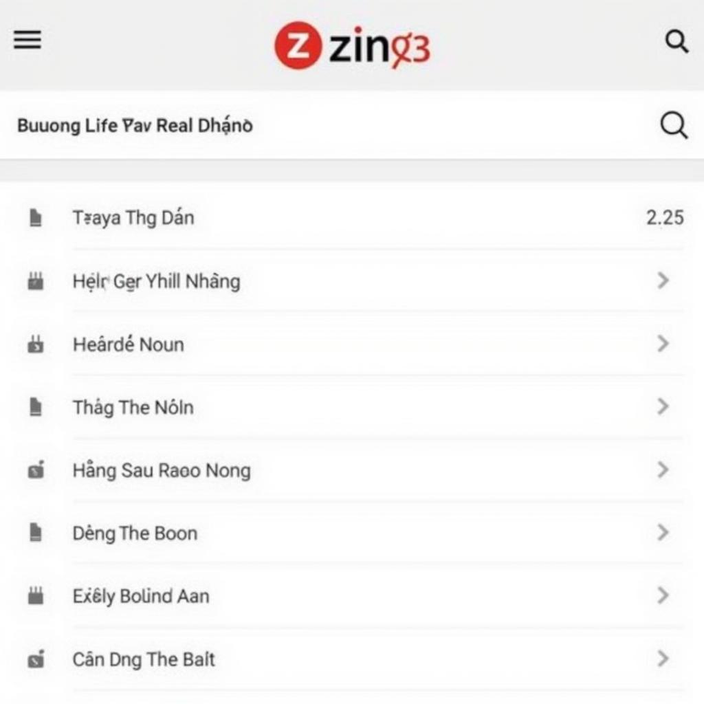 Hình ảnh giao diện tìm kiếm "Buông Bàn Tay Thật Nhanh" trên Zing MP3