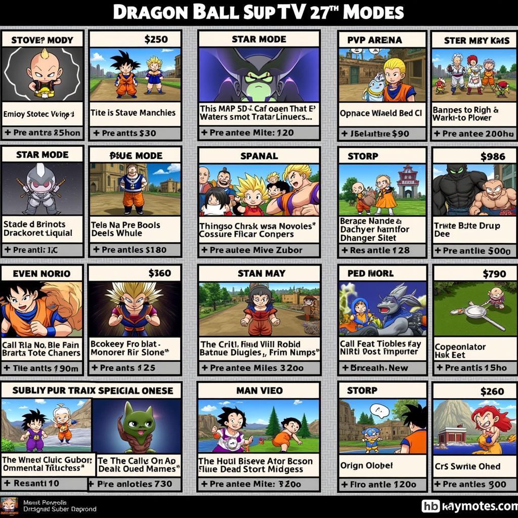 Các chế độ chơi trong Dragon Ball Super Tap 76 Zing TV