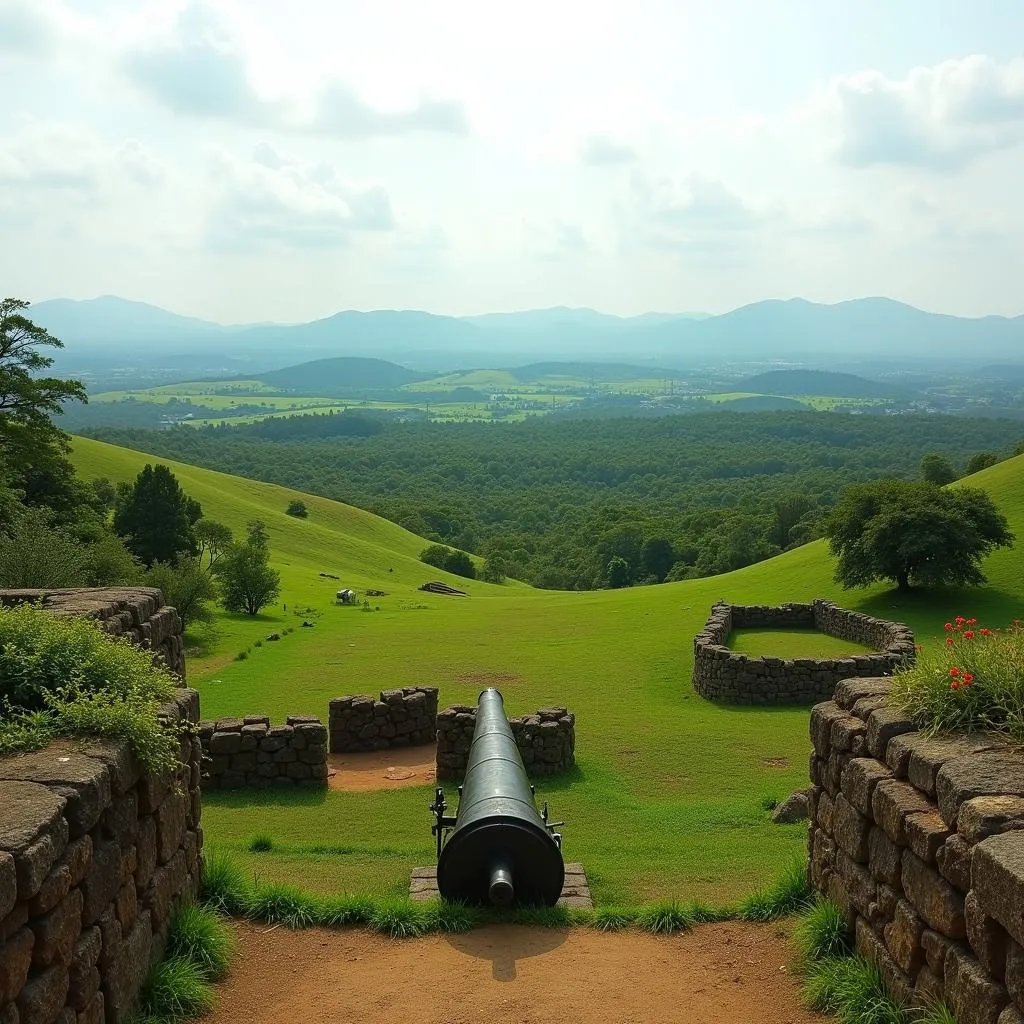 The battlefield of Dien Bien Phu