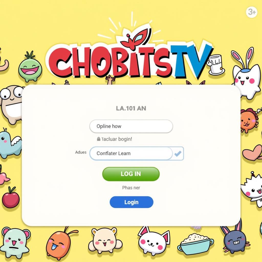 Giao diện đăng nhập Chobits Zing TV