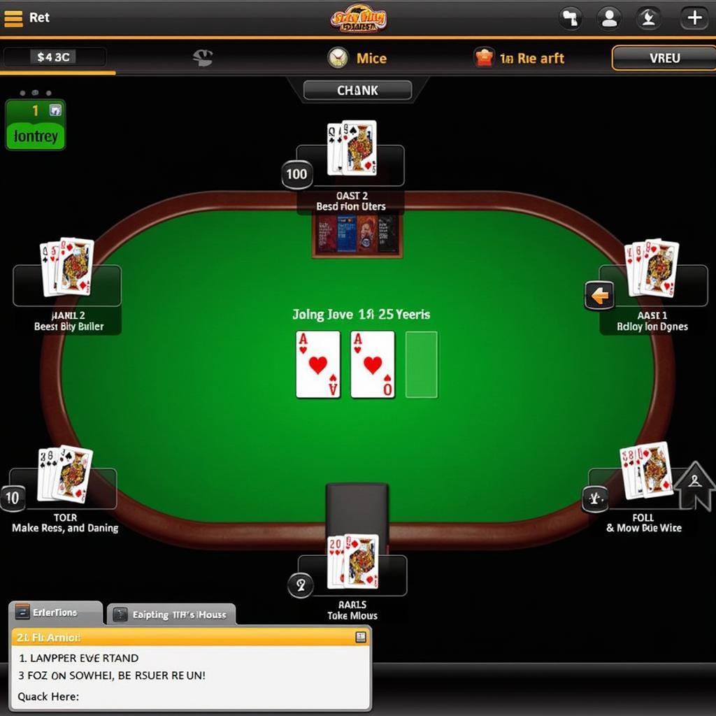 Giao diện chơi poker online Zing