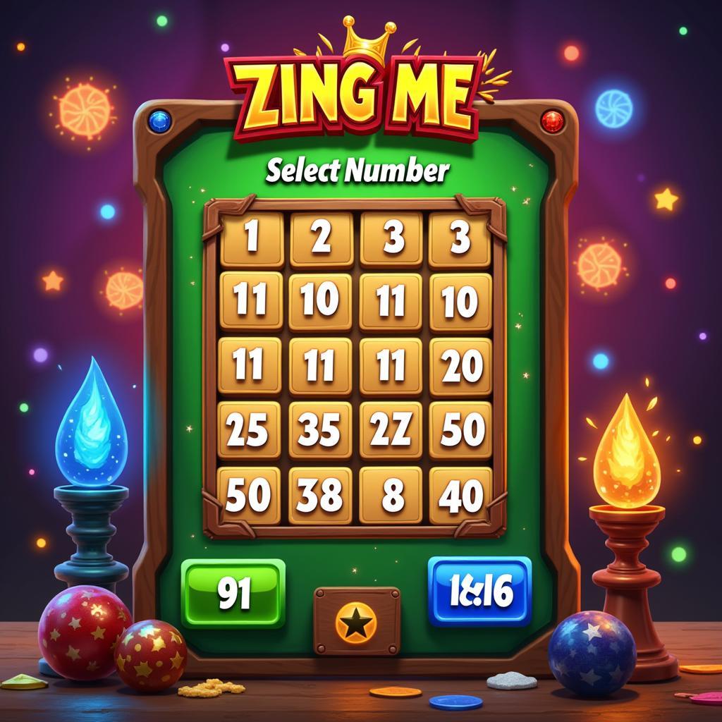 Chọn số may mắn Zing Me