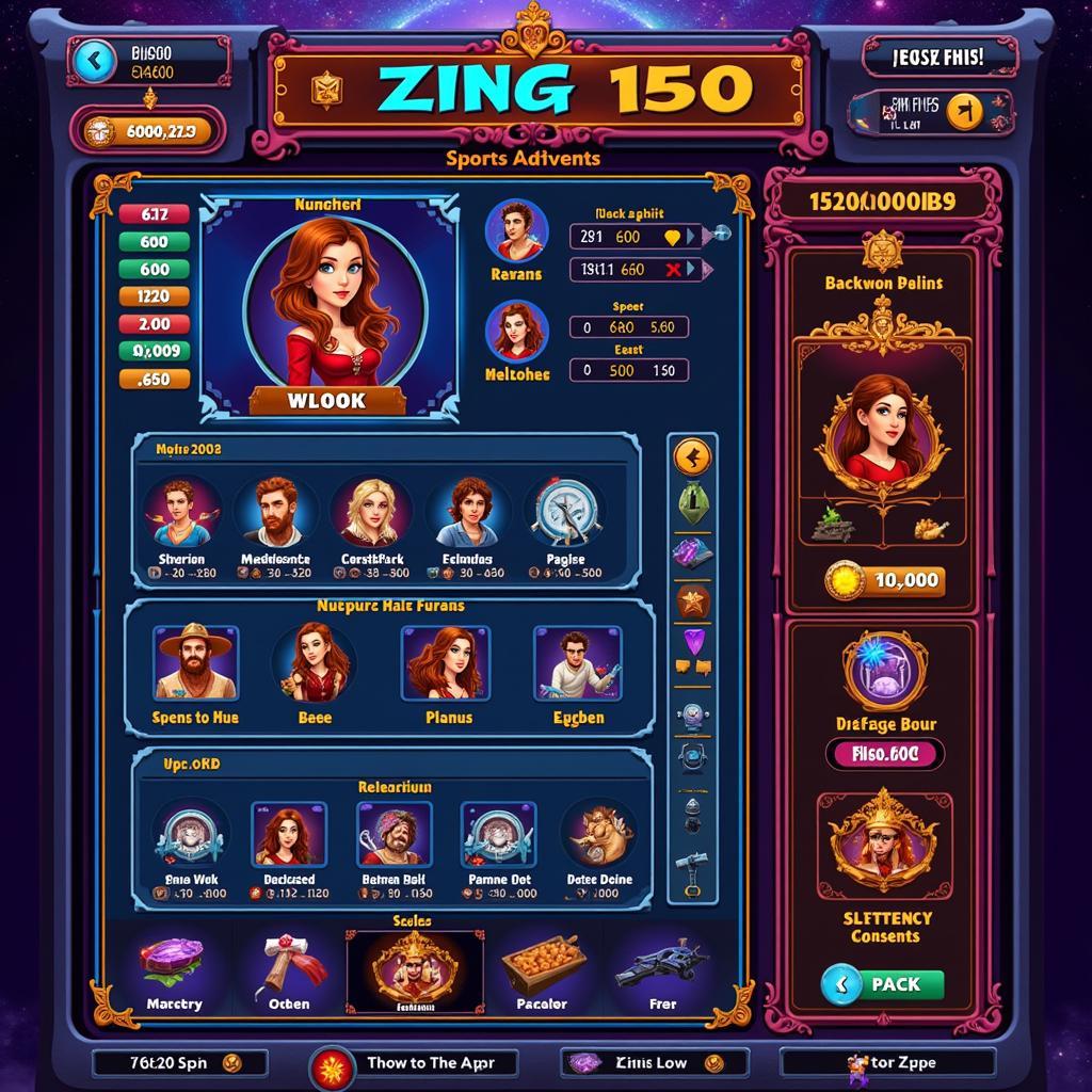 Giao diện game Click 150 2018 Zing