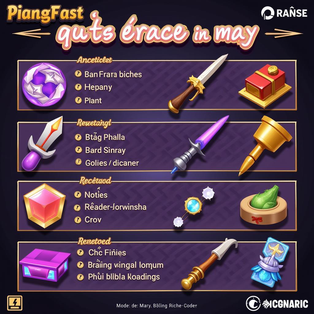 Game item rewards for Phục Long Zing Me May event