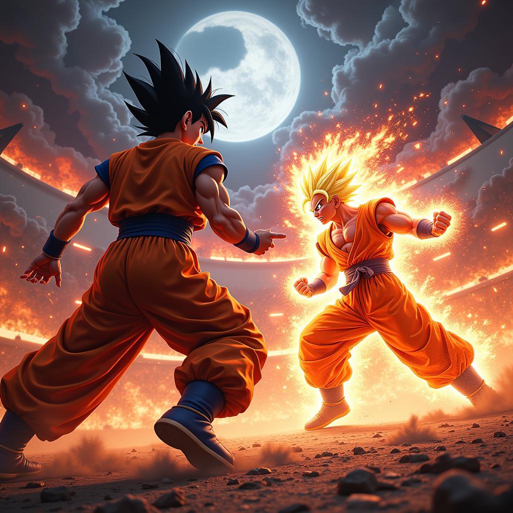 Cuộc đối đầu nghẹt thở giữa Goku và Jiren