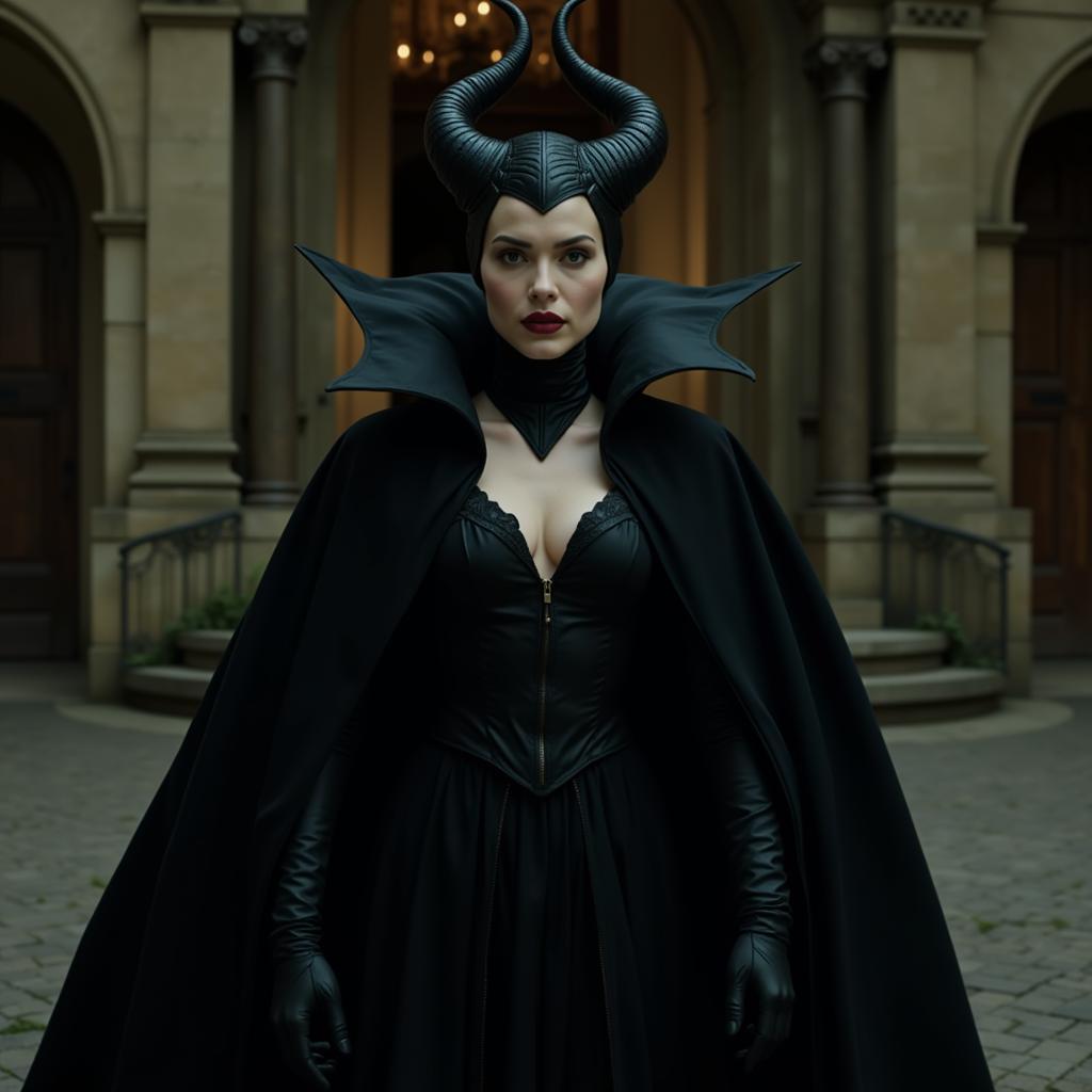 Maleficent in her iconic black gown