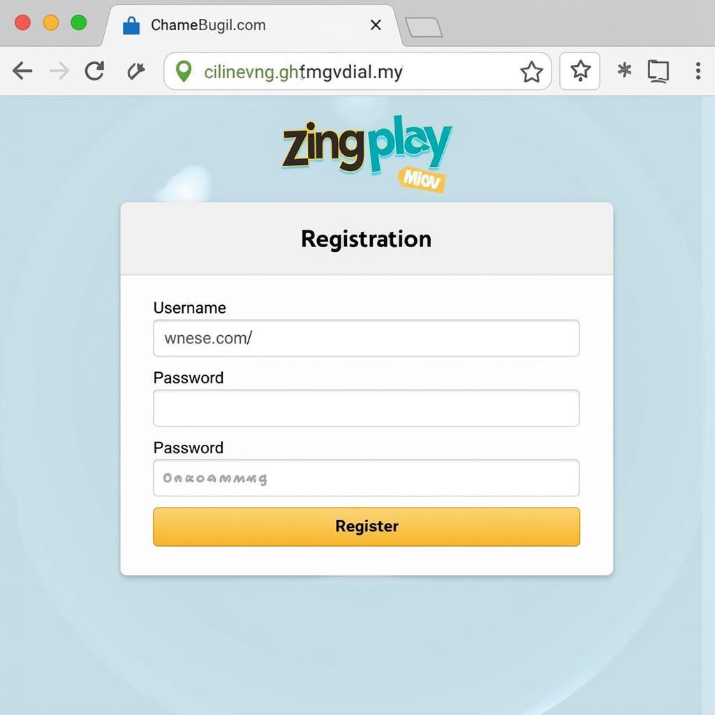 Đăng ký Zing Play Tiến Lên trên website