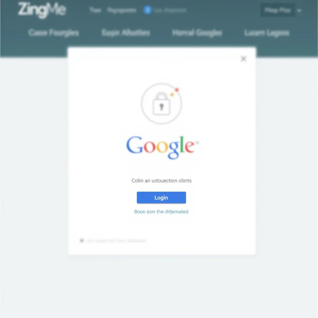 Đăng nhập Zing Me bằng tài khoản Google