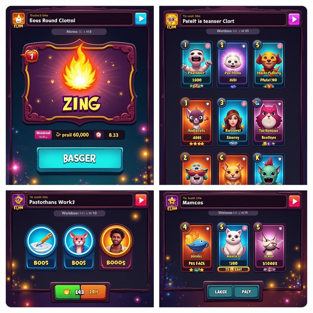 Giao diện game danh bai ta la zing