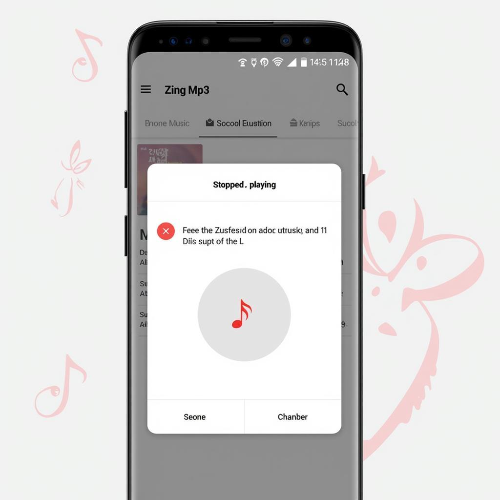 Hình ảnh minh họa lỗi "dũng nại ngừng Zing Mp3"