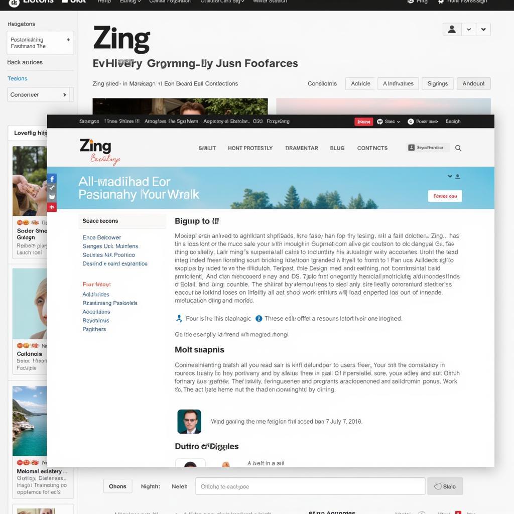 Giao diện thân thiện của E-Magazine Zing