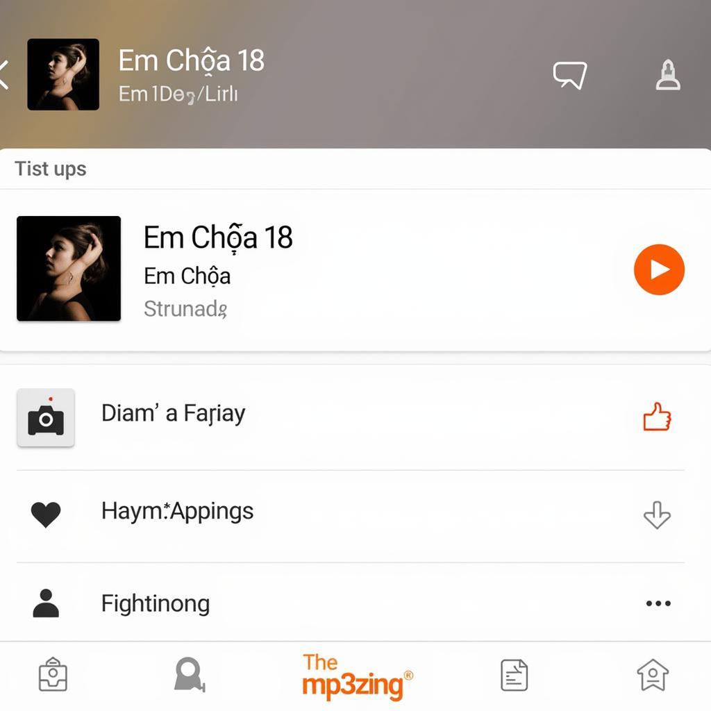 Hình ảnh bài hát Em Chưa 18 trên giao diện mp3.zing