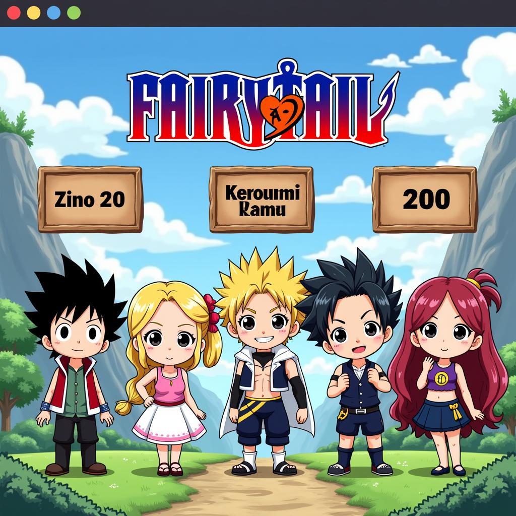 Giao diện chính Fairy Tail Tap 200 Zing TV