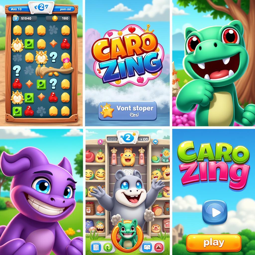 Giao diện game caro Zing