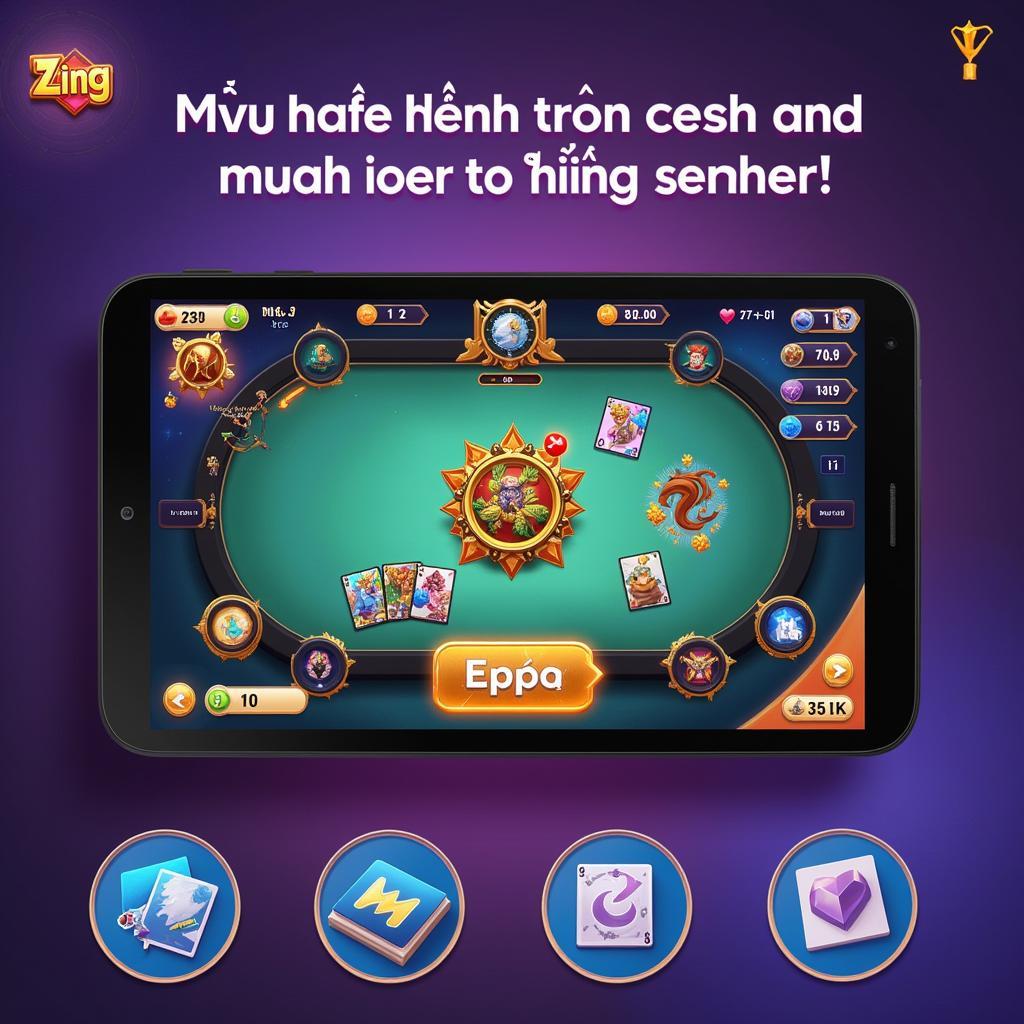 Giao diện game Mậu Binh trên Zing