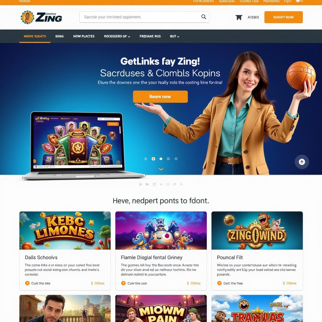 Giao diện Getlinks Zing