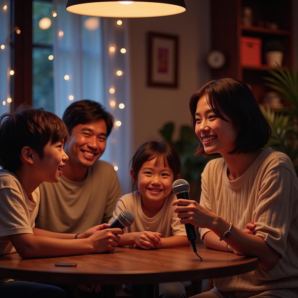 Gia đình hát Karaoke Zing 10 Độc Lập