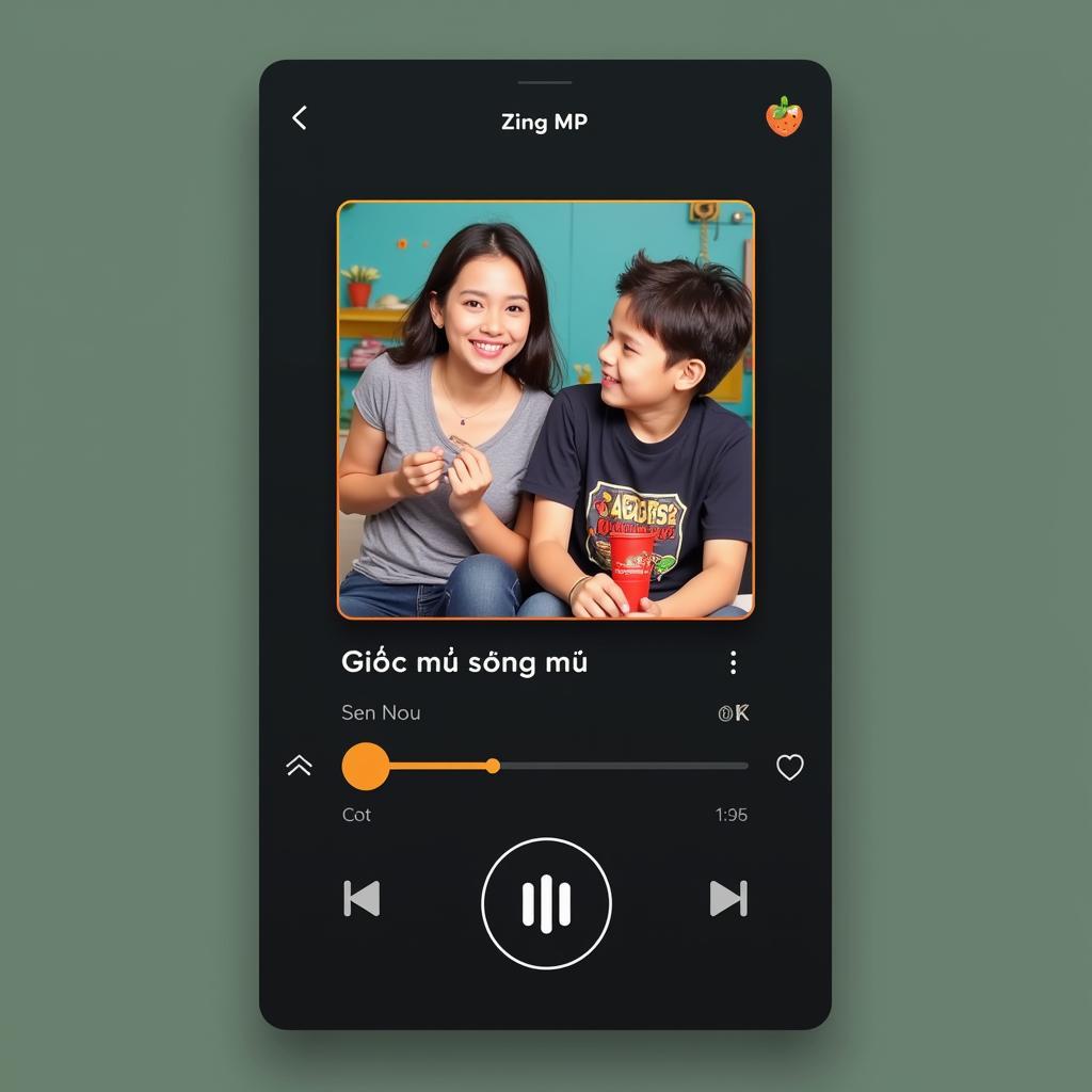 Giao diện Zing MP3 hiện lên ca khúc "Giấc mơ sương mù"