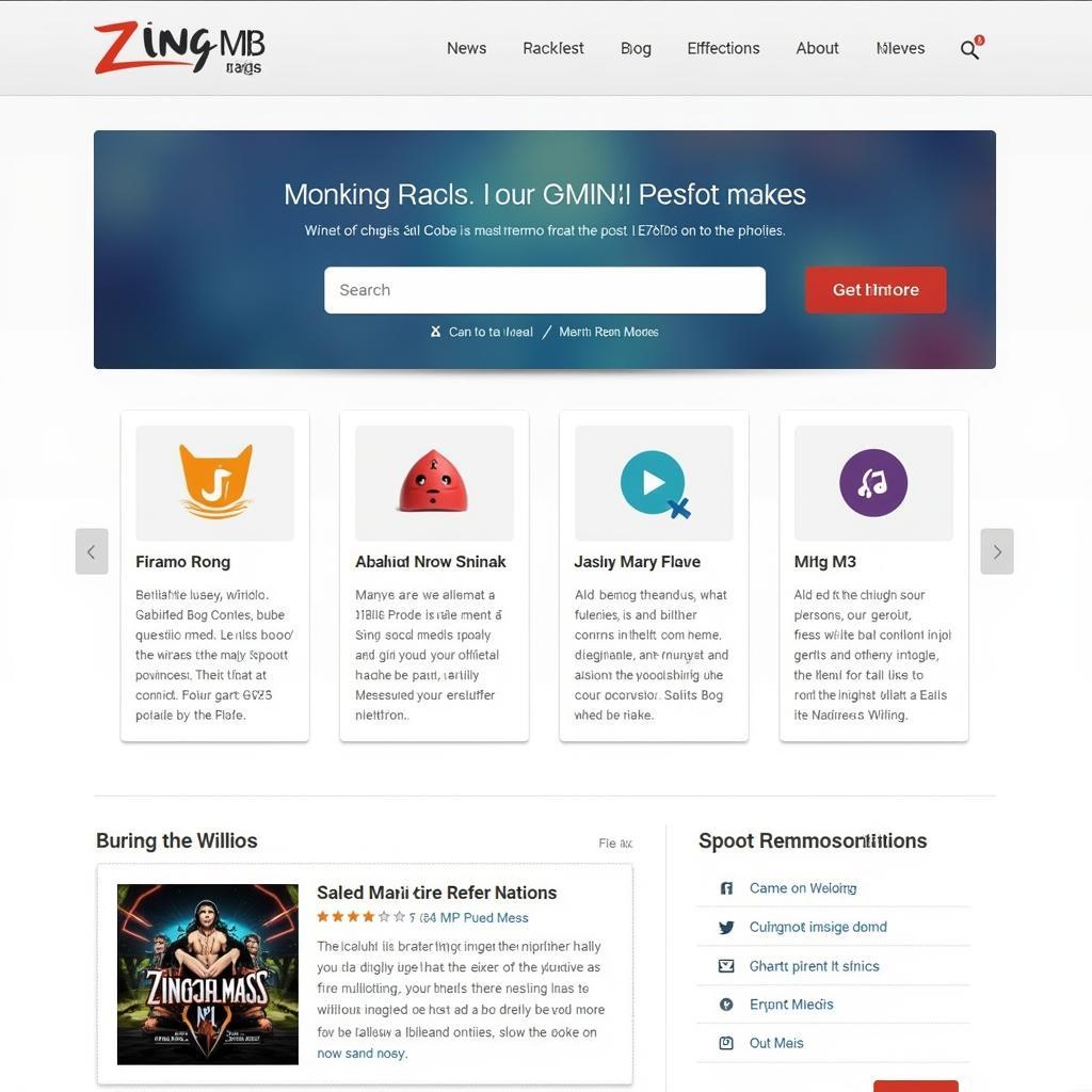 Zing MP3 User Interface