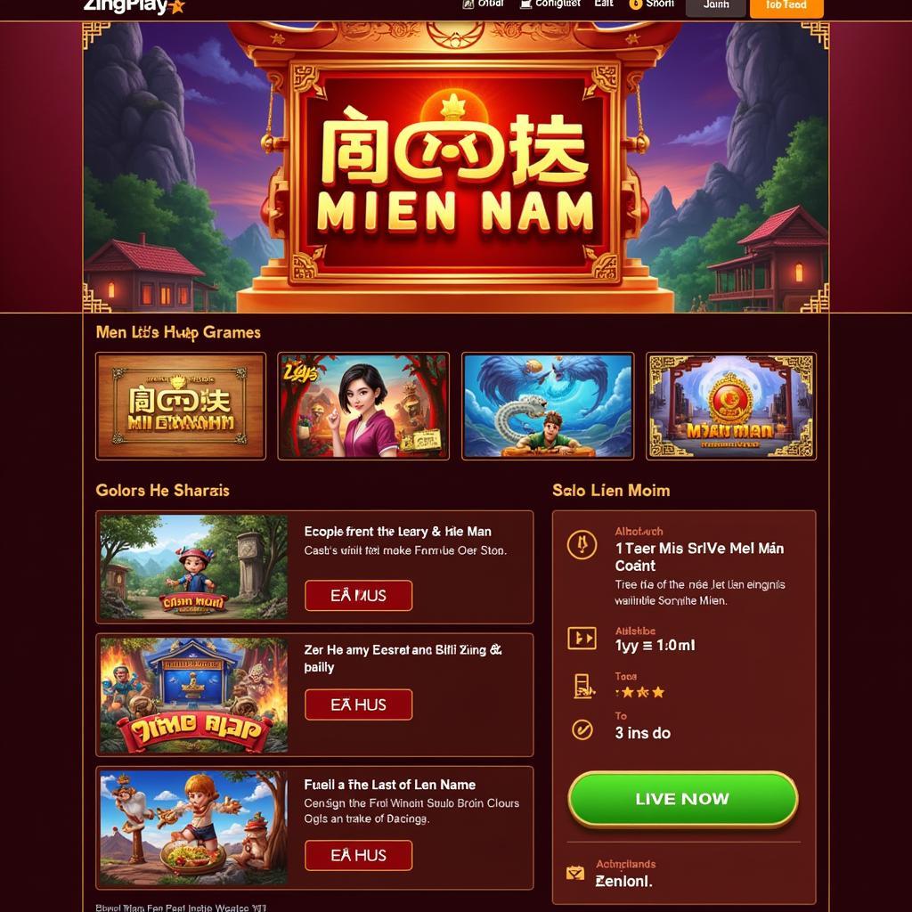 Giao diện game Tiến Lên ZingPlay