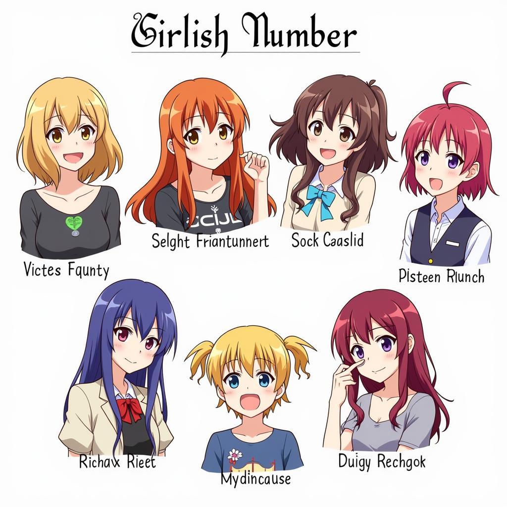 Các nhân vật chính trong Girlish Number