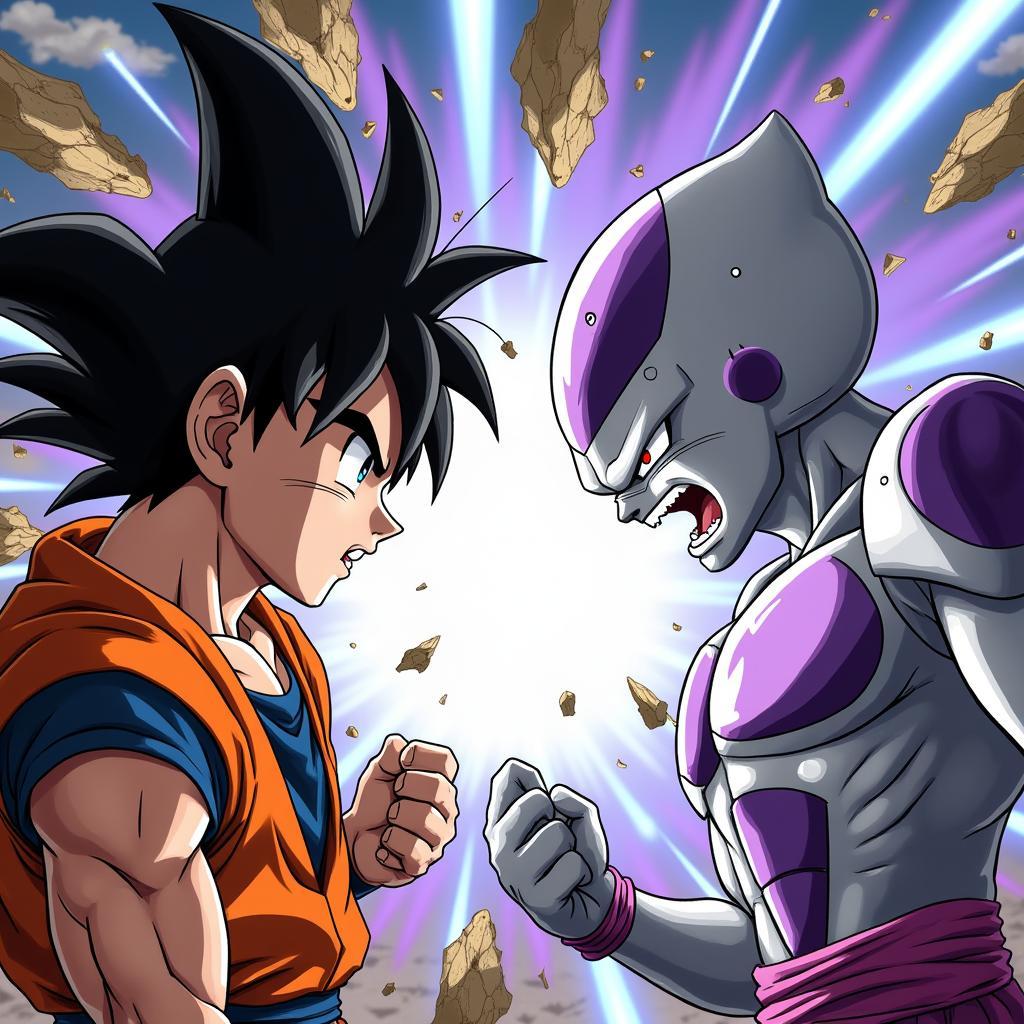 Goku và Frieza trong trận chiến sinh tử