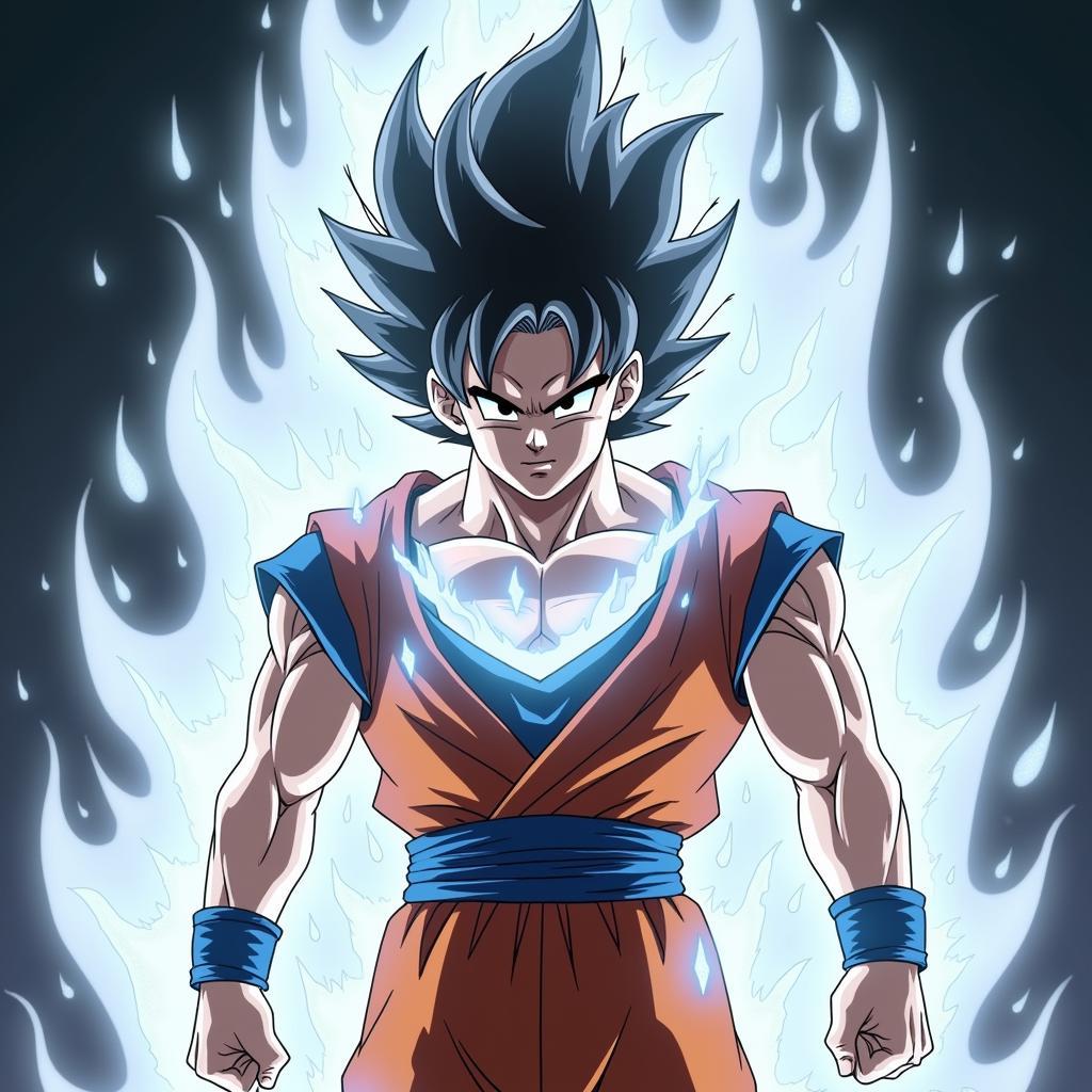 Goku trong trạng thái Ultra Instinct hoàn hảo