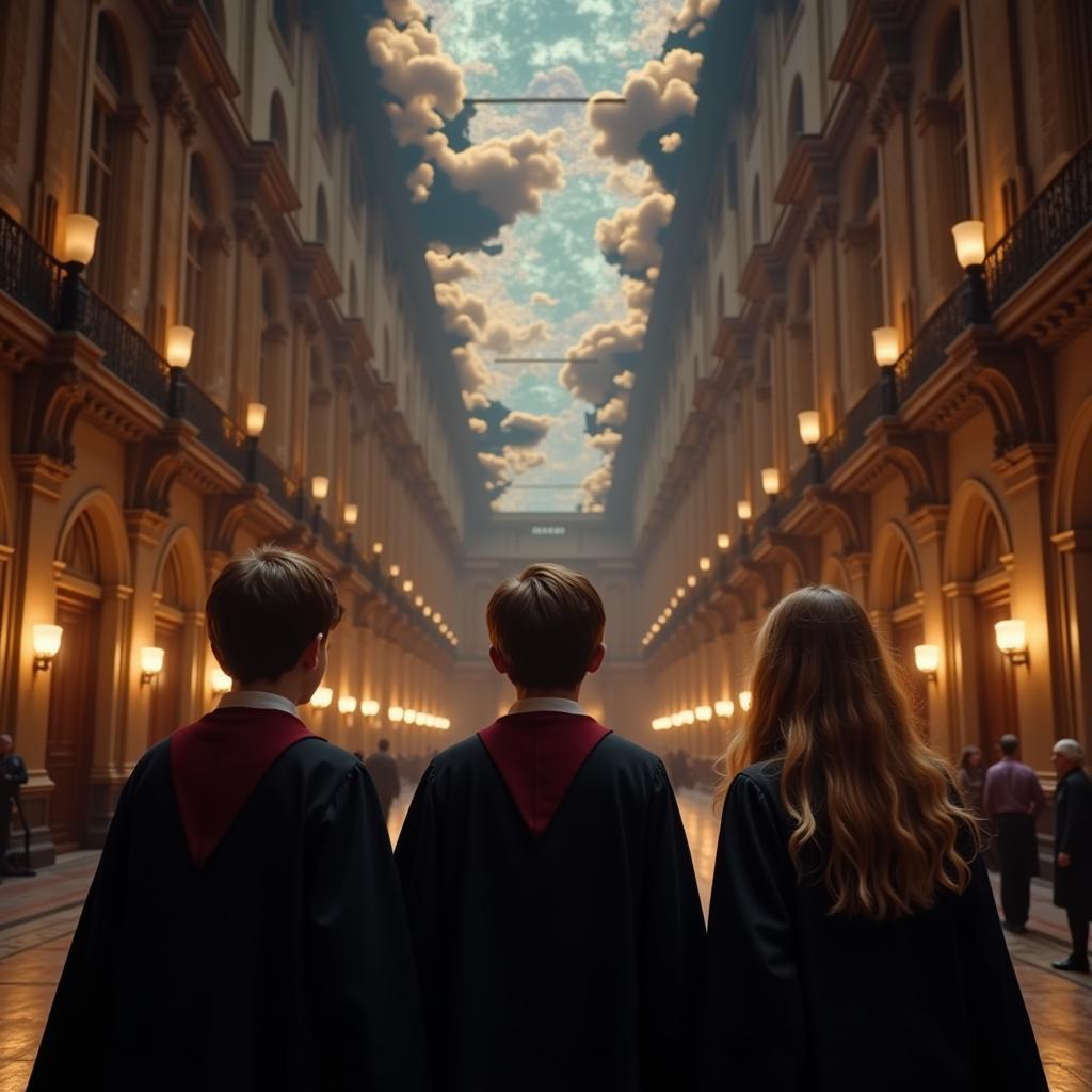 Bộ ba Harry, Ron và Hermione tại Hogwarts