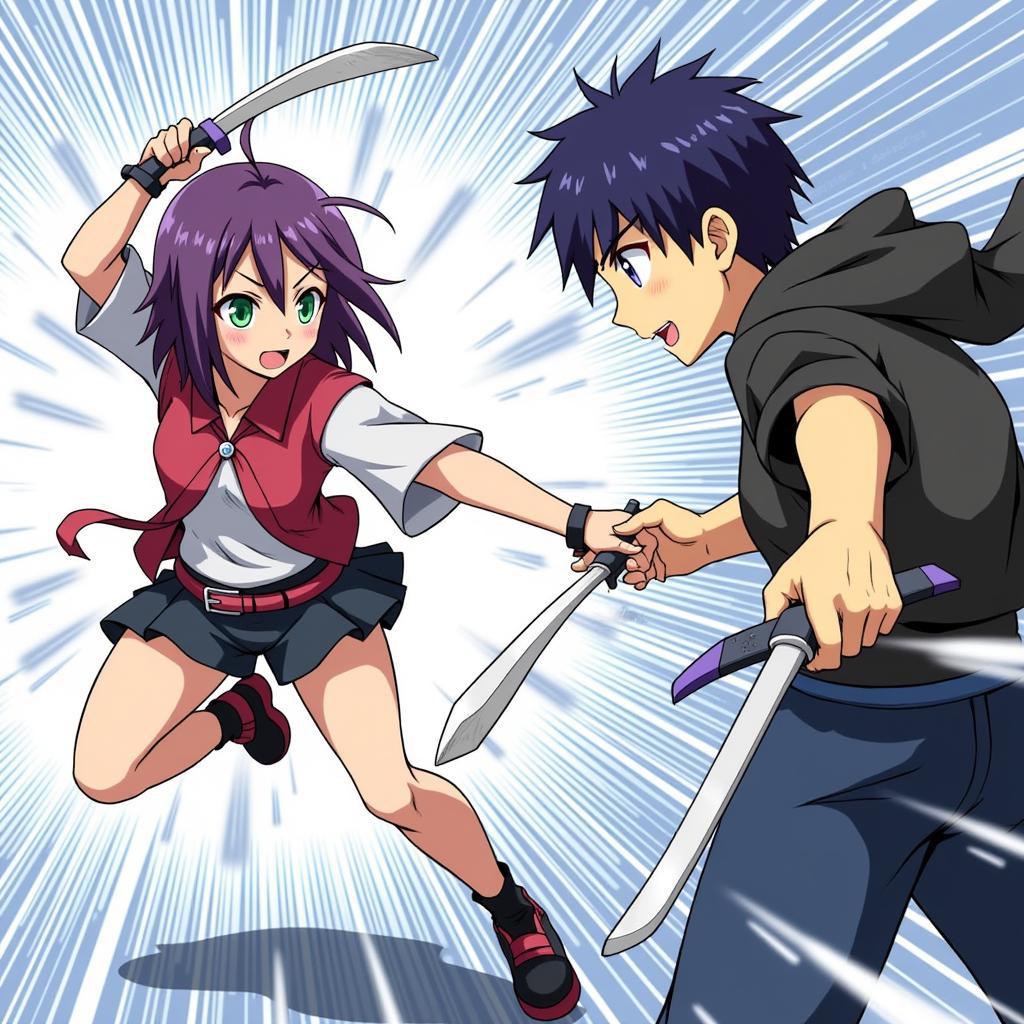 Haru Ichinose và Azuma Tokaku trong Akuma Riddle