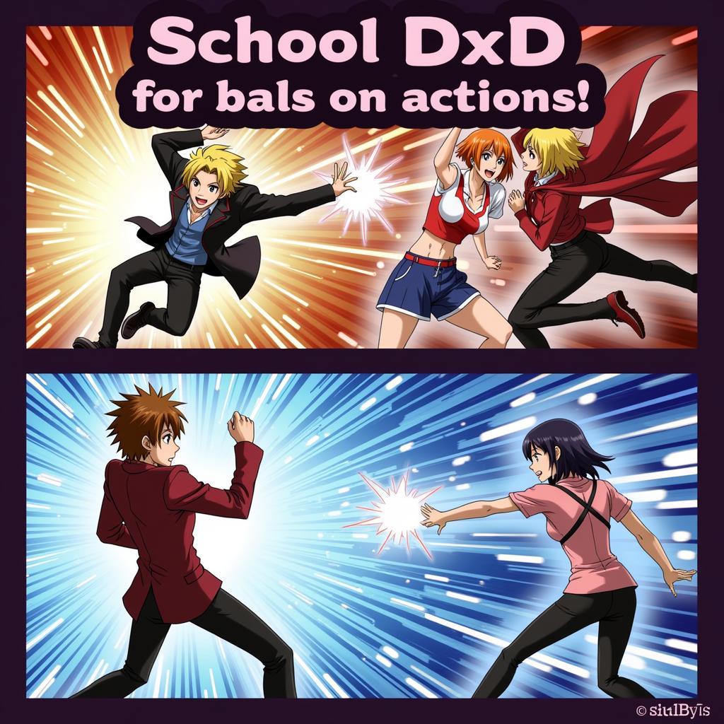 Cảnh hành động trong High School DxD trên Zing