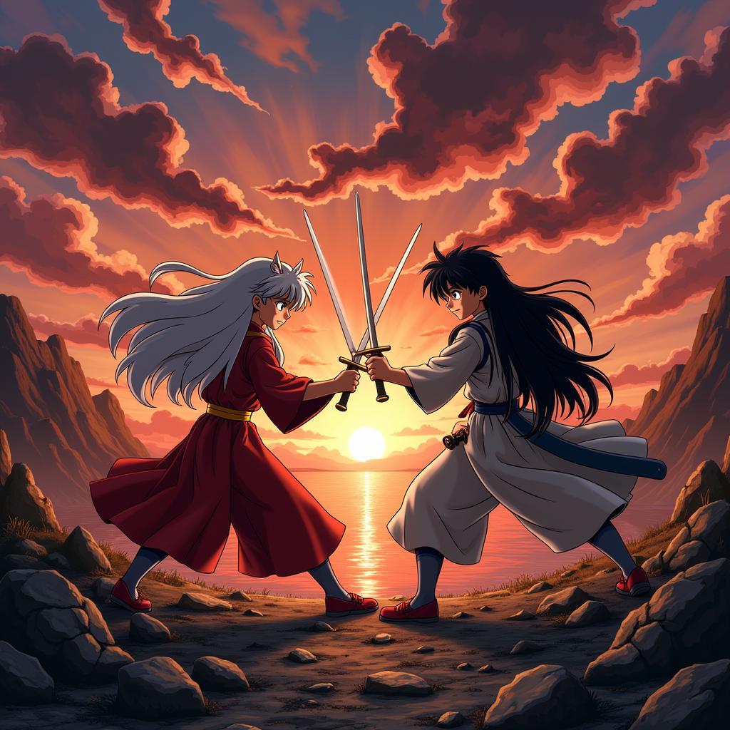 Inuyasha đối đầu với Sesshomaru