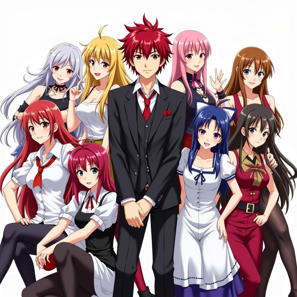 Issei Hyoudou và dàn harem xinh đẹp trong High School DxD SS1