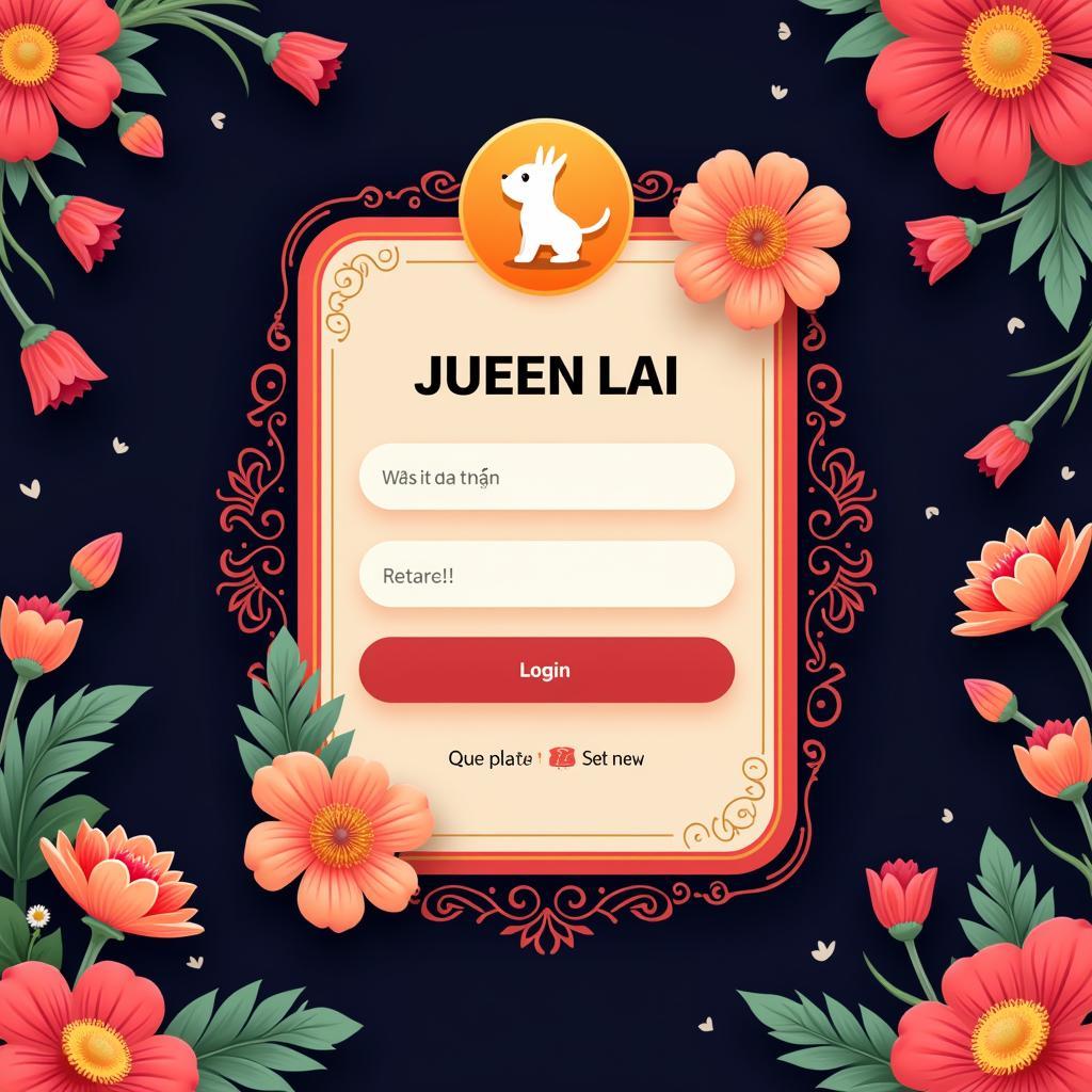 Giao diện đăng nhập game Jueen Lai trên Zing