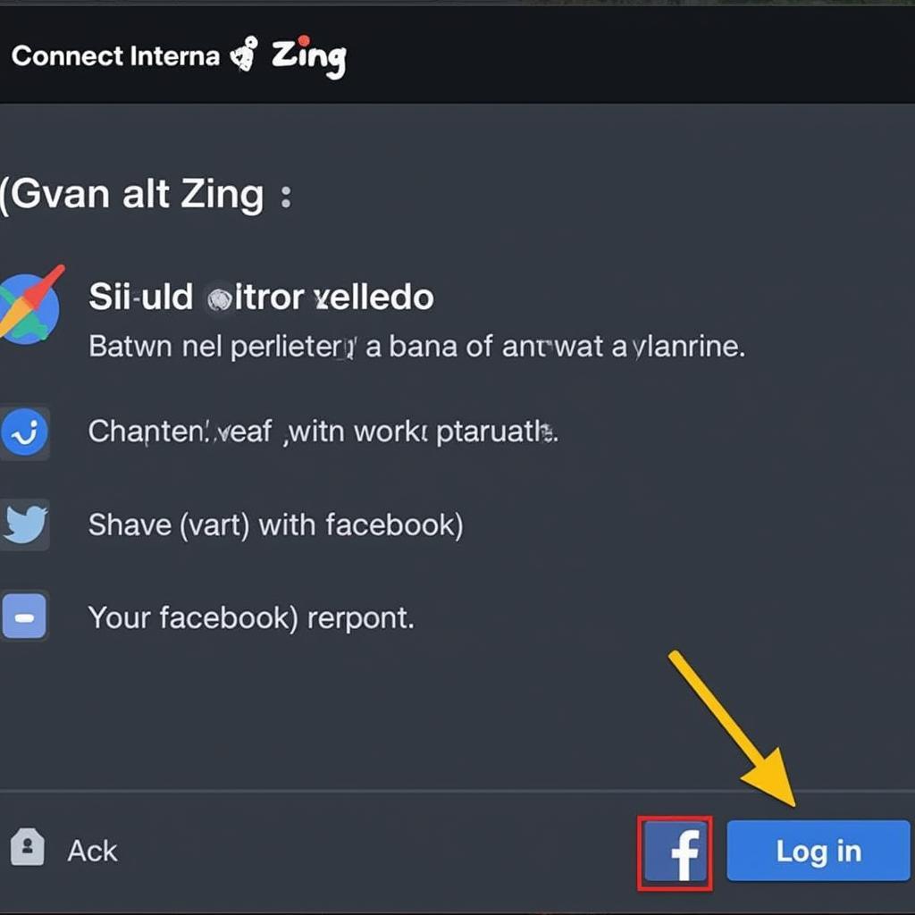 Kết nối Facebook với Zing