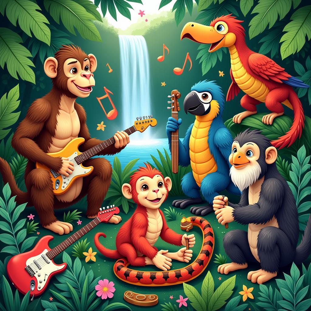 Khám phá thế giới âm nhạc hoang dã với jungle animal song mp3.zing