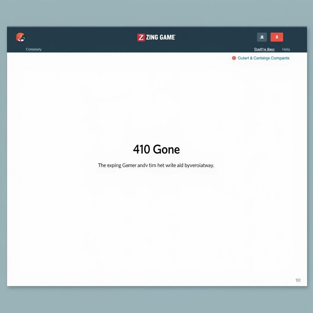 Zing Game 410 Gone Error