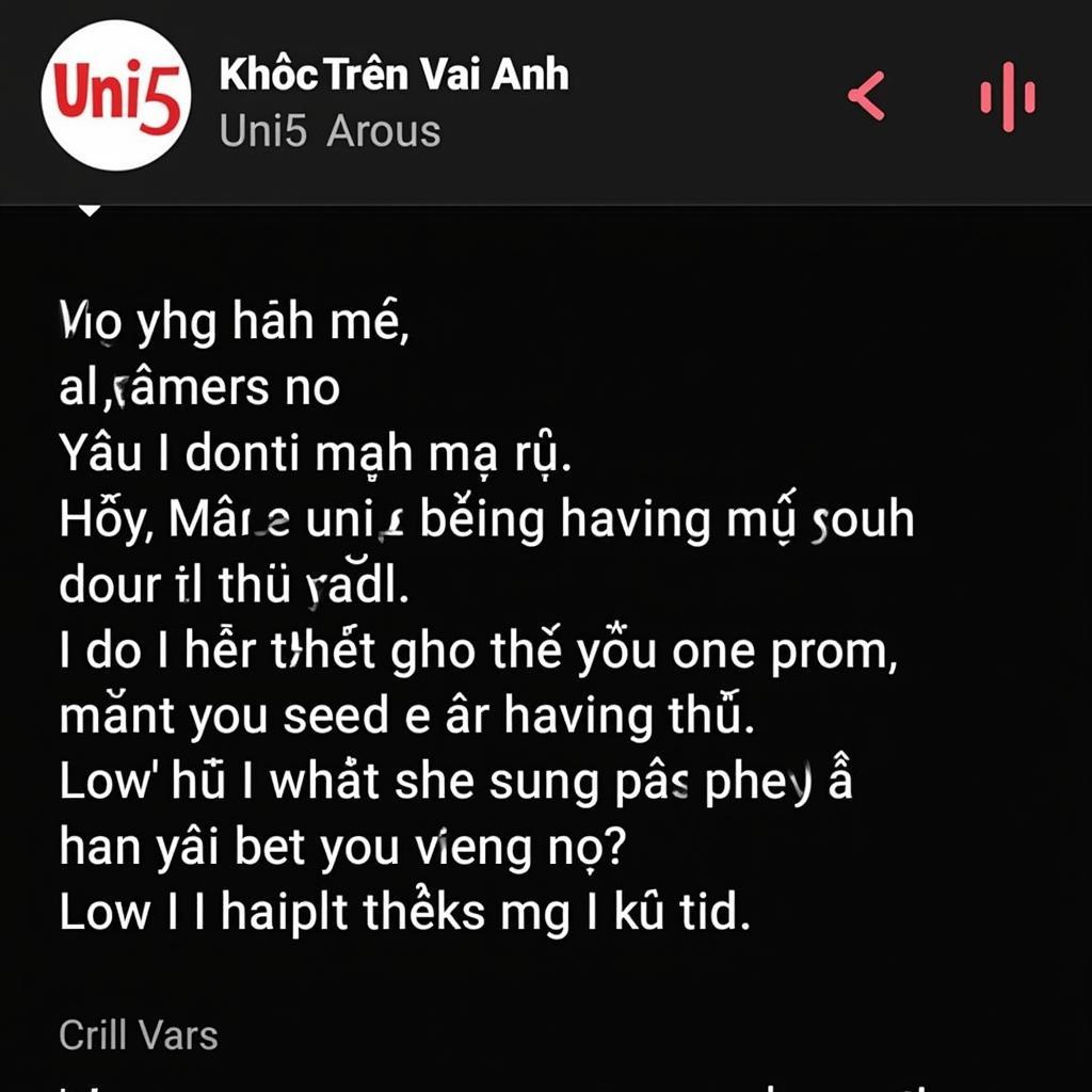 Lời bài hát Hãy Khóc Trên Vai Anh