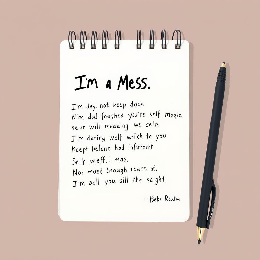 Lời bài hát I'm A Mess của Bebe Rexha