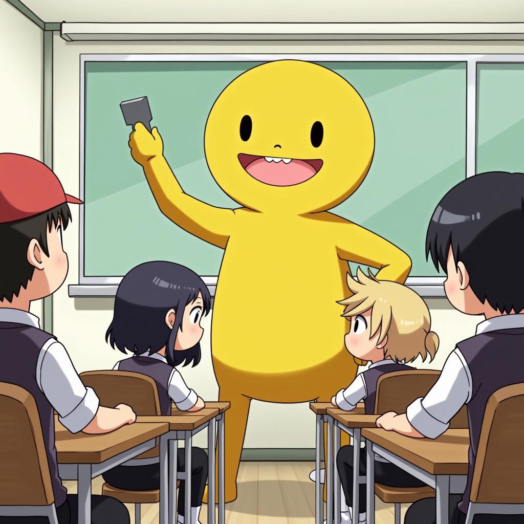 Lớp Học Ám Sát Zing Game: Koro-sensei đang giảng bài cho lớp 3-E