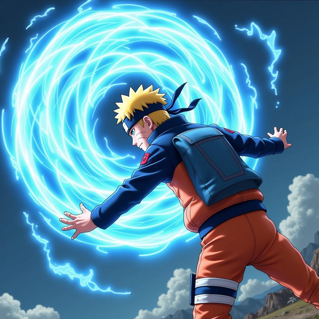 Naruto Uzumaki tung chiêu Rasengan