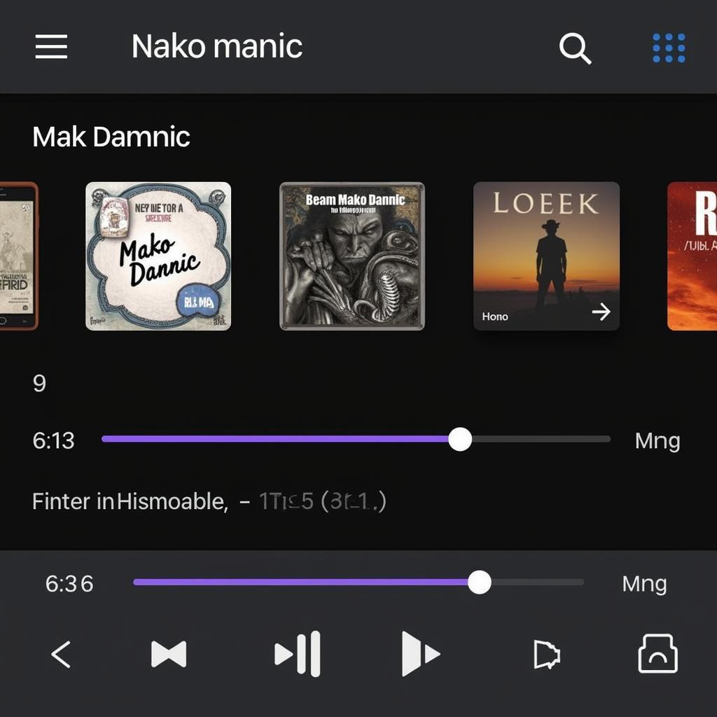 Ảnh chụp màn hình giao diện ứng dụng Zing MP3 đang phát bản mix Beam Mako Dannic